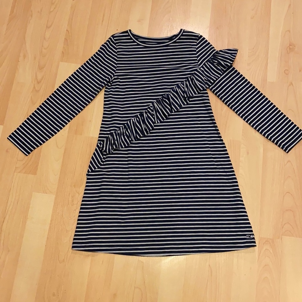 Vineyard Vines long‎ sleeve dress girls S 7/8